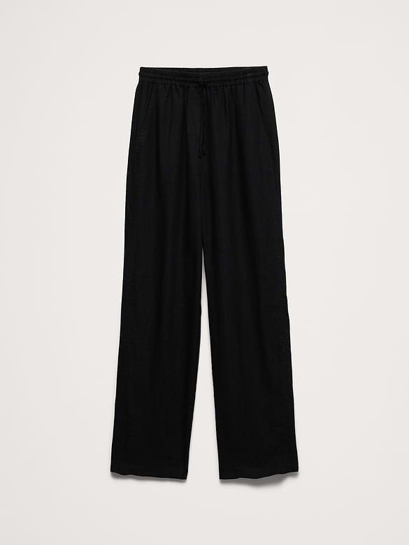 The Getaway Straight-Leg Pull-On Pant in Linen