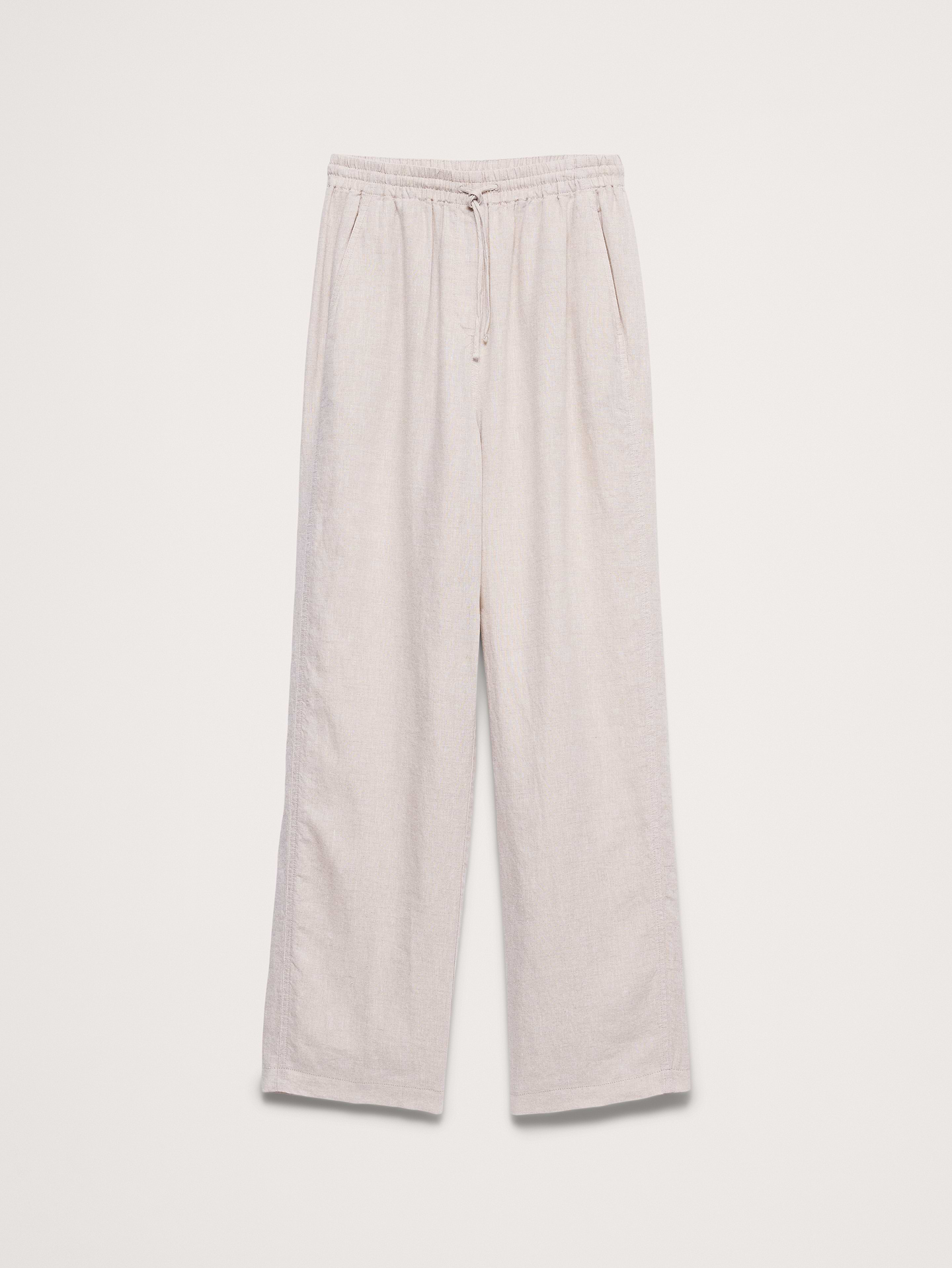 L'image numéro 7 présente Pantalon droit à taille extensible en lin Escapade