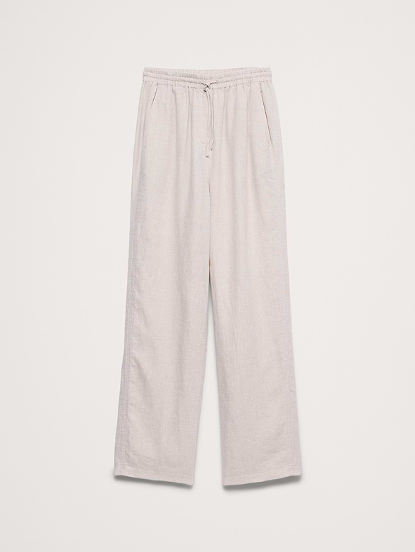 The Getaway Straight-Leg Pull-On Pant in Linen