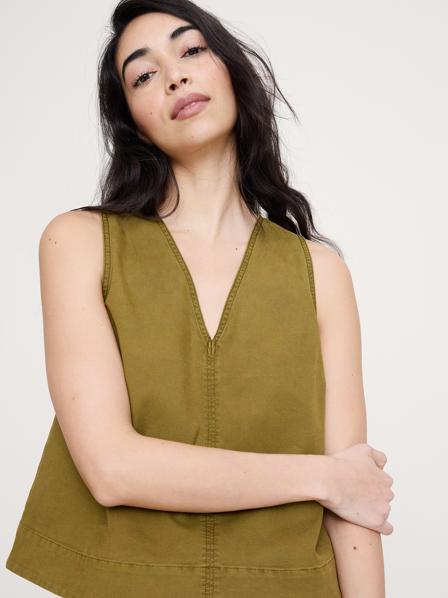 L'image numéro 6 présente Camisole en toile de coton