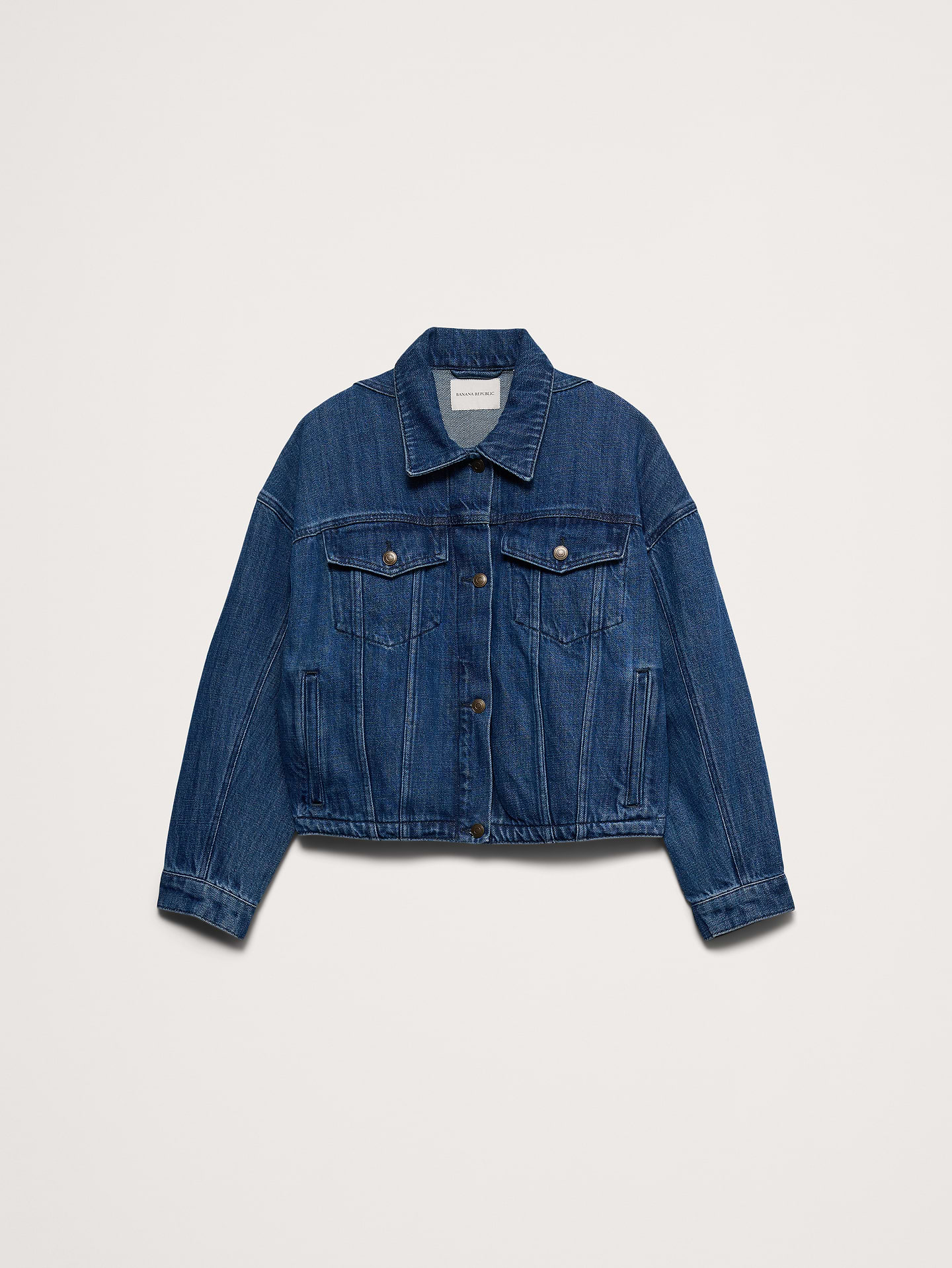L'image numéro 5 présente Veste surdimensionnée en denim