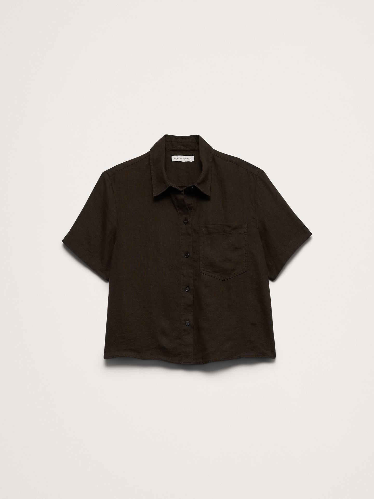 Image number 7 showing, The Boxy Crop Shirt in Linen