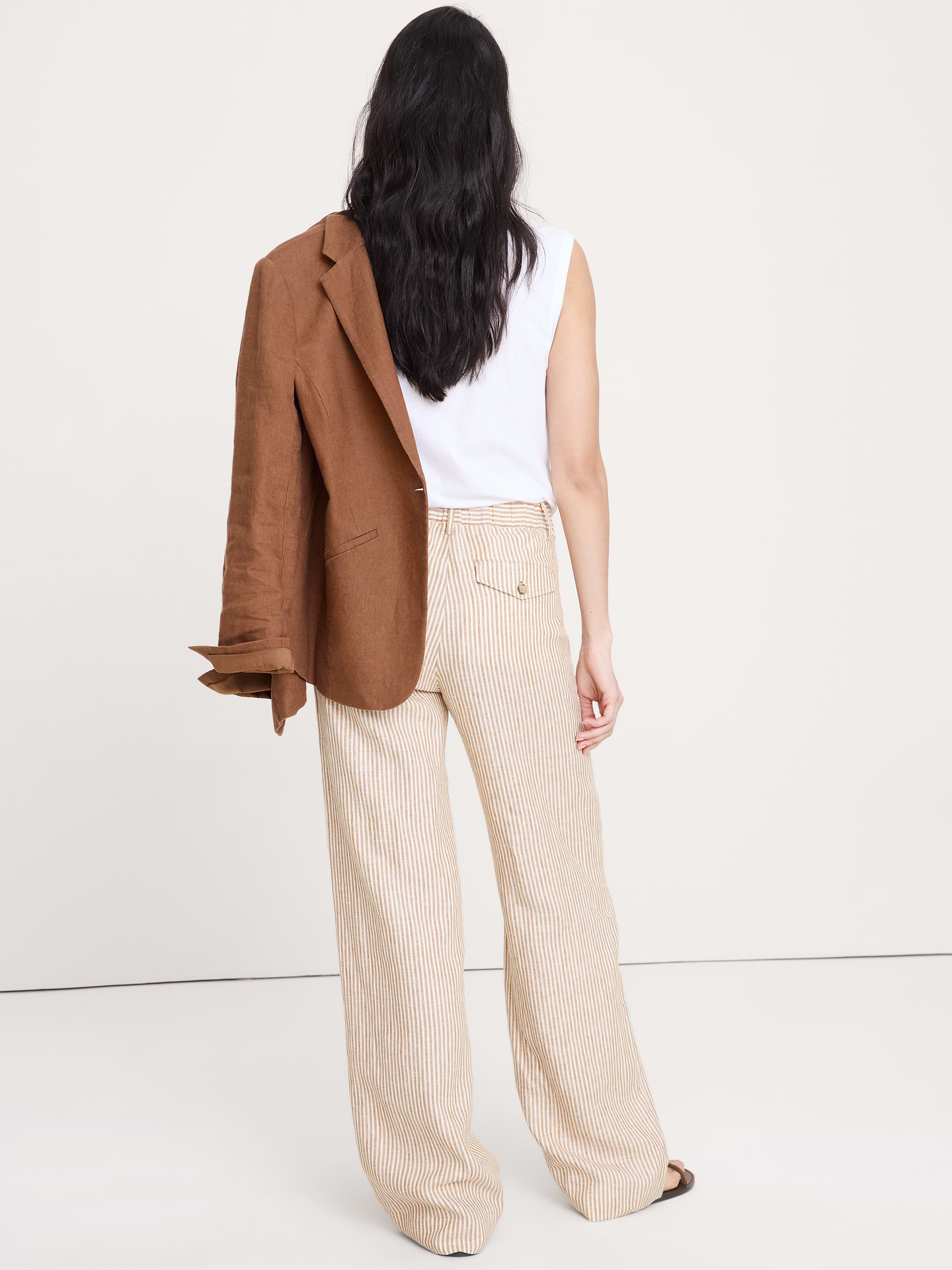 Image number 2 showing, The Everyday Wide-Leg Pant in Linen