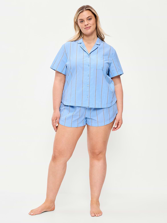 Poplin Pajama Short Set