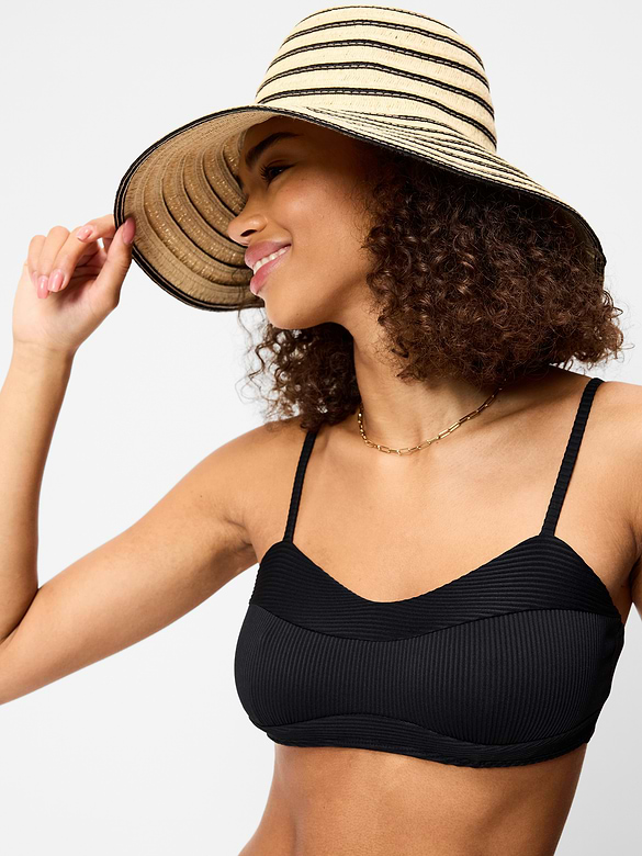 Chapeau de soleil en paille pour femme