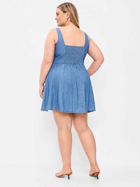 denim dress with pockets Rachel Comey Baldan Indigo / 8. / Classic Odisto resistant blend of 92% cotton Pocketed Button Up Sleeveless Denim