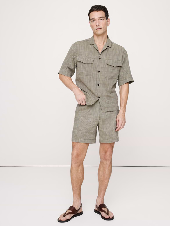 7" Plaid Pull-On Short