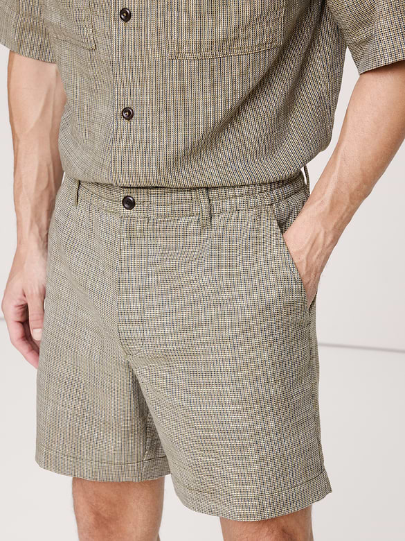 7" Plaid Pull-On Short