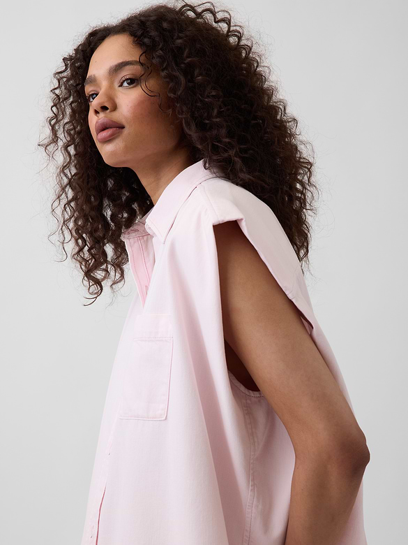 Gap × HFR UltraSoft Denim Wide-Shoulder Shirt by Nicole Benefield Portfolio