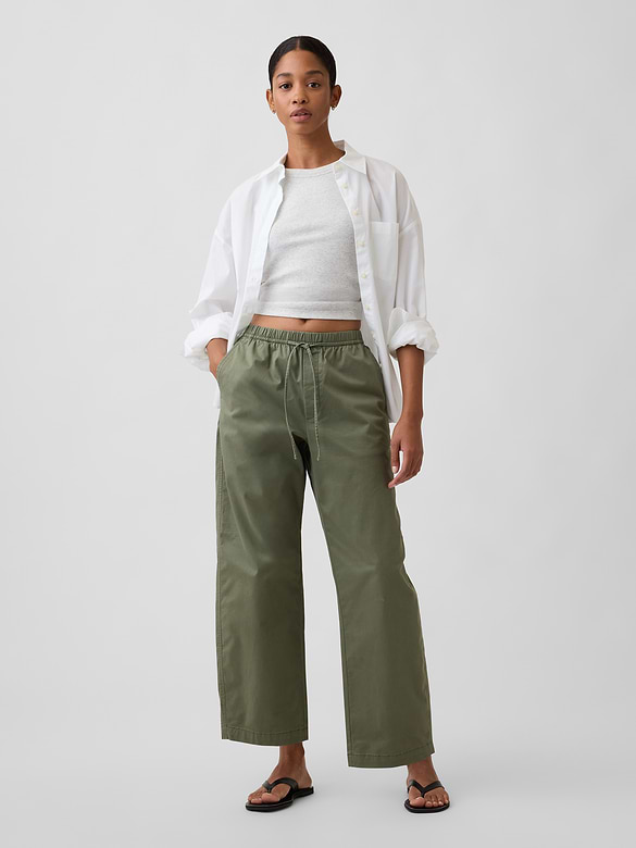 Mid Rise Easy Barrel Khakis