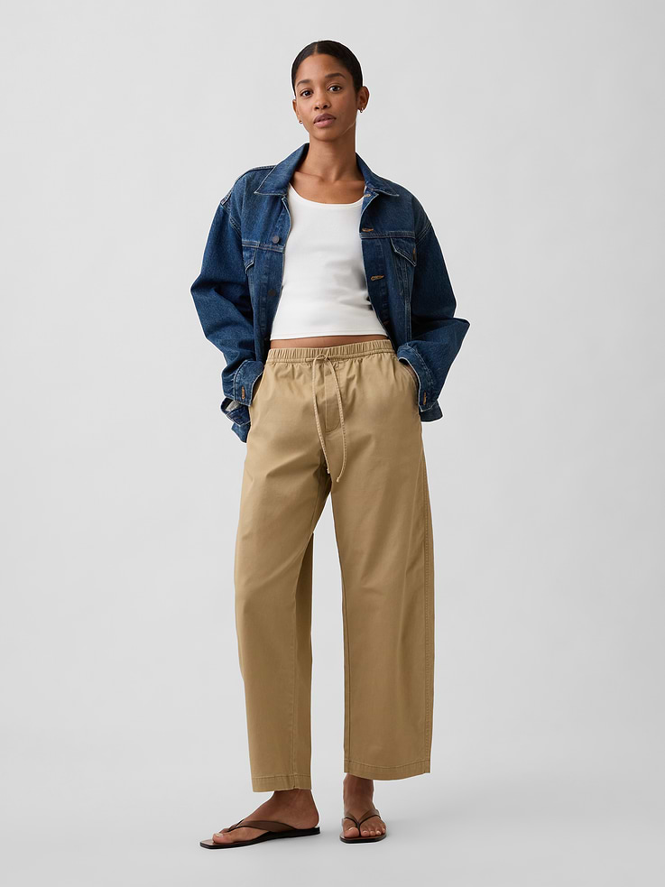 Image number 1 showing, Mid Rise Easy Barrel Khakis