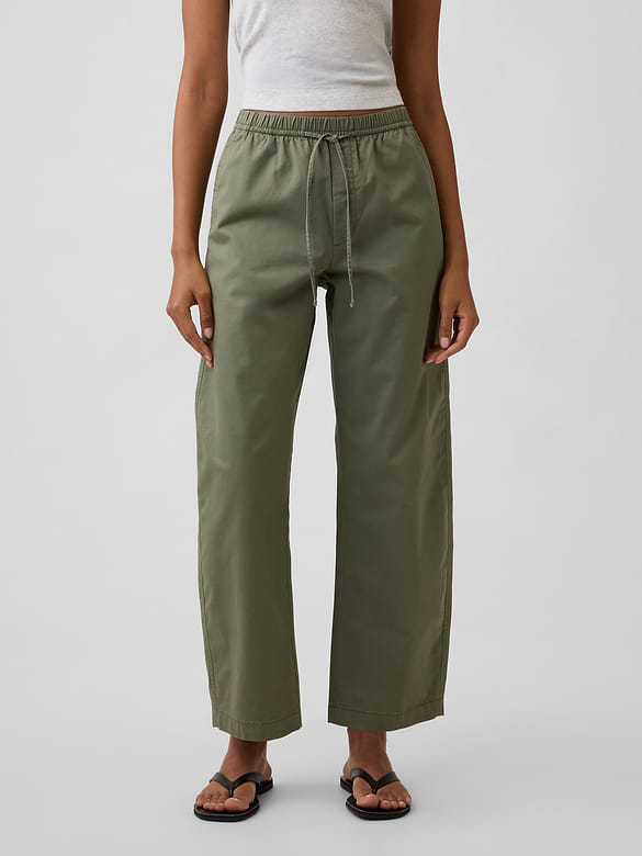 Mid Rise Easy Barrel Khakis
