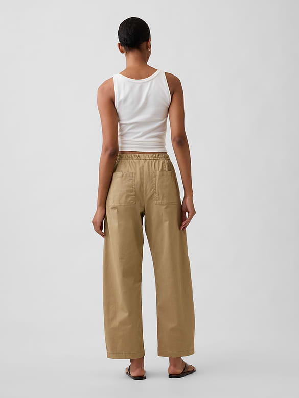 Mid Rise Easy Barrel Khakis