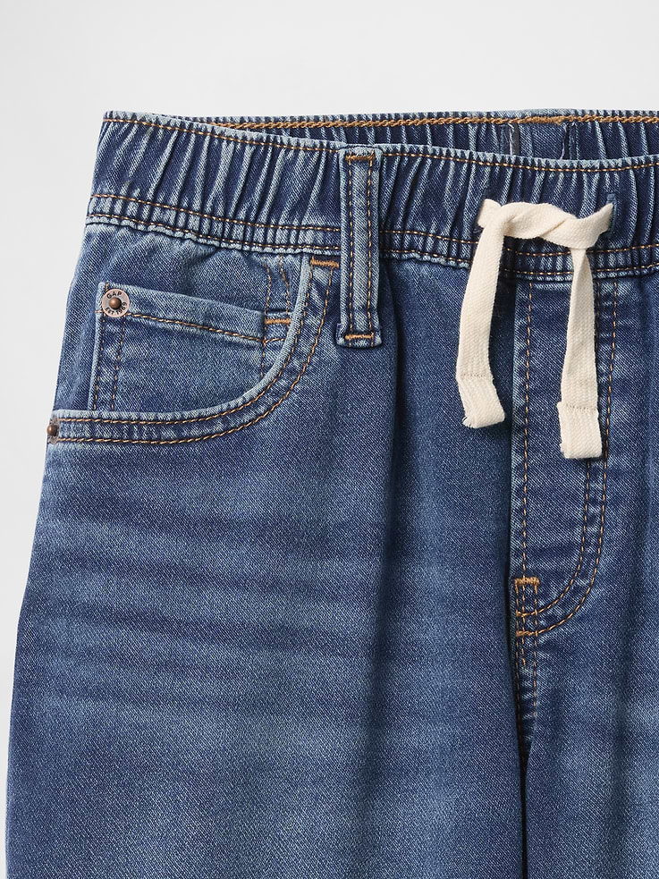 Image 3 of 3, Kids Pull-On Loose Sweatpant Jean Shorts