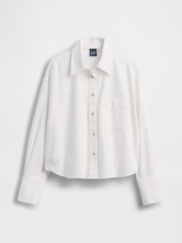 Linen-Cotton Oversized Shirt