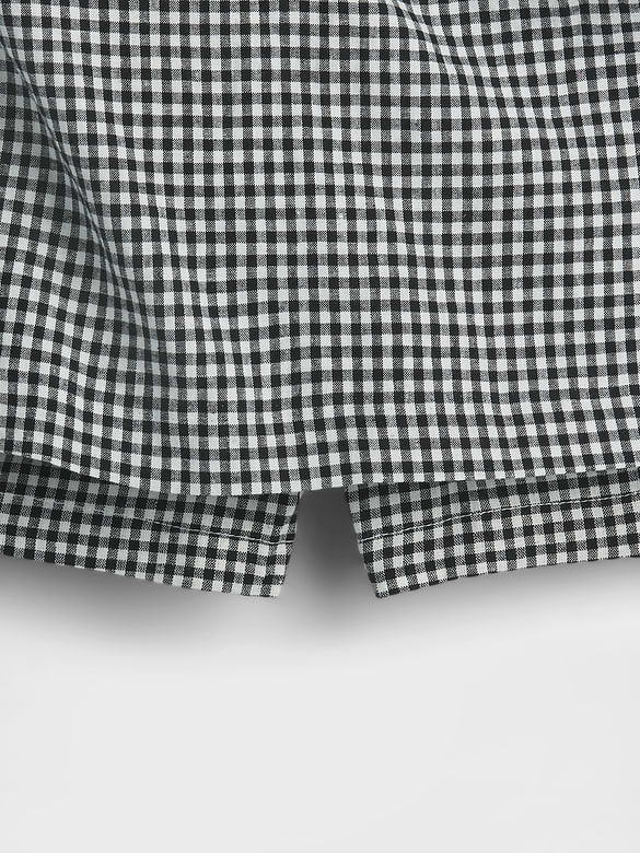Linen-Blend Mini Skort