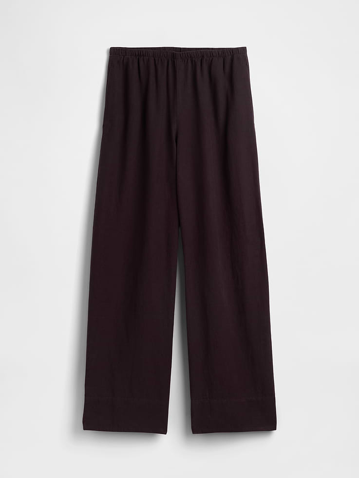 Image number 7 showing, Linen-Blend Easy Wide-Leg Pants