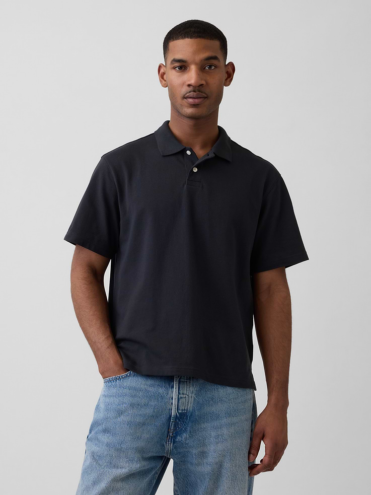 Image number 1 showing, Relaxed Pique Polo