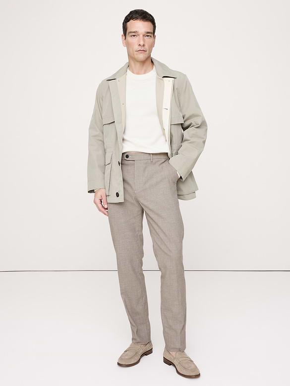 Pantalon habillé infroissable à coupe étroite
