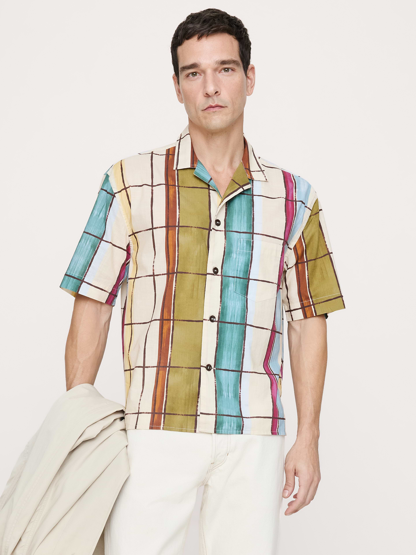 Image number 1 showing, Relaxed-Fit Slub Cotton Resort Shirt