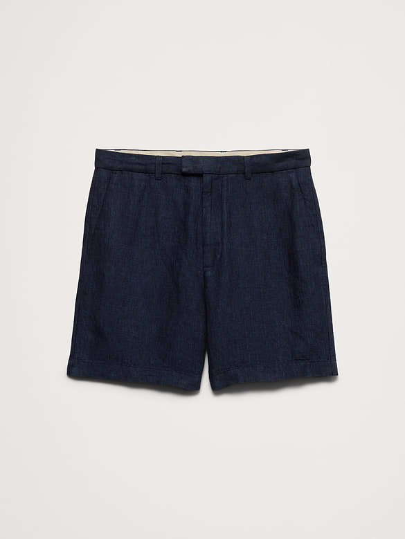Short en lin de 18 cm