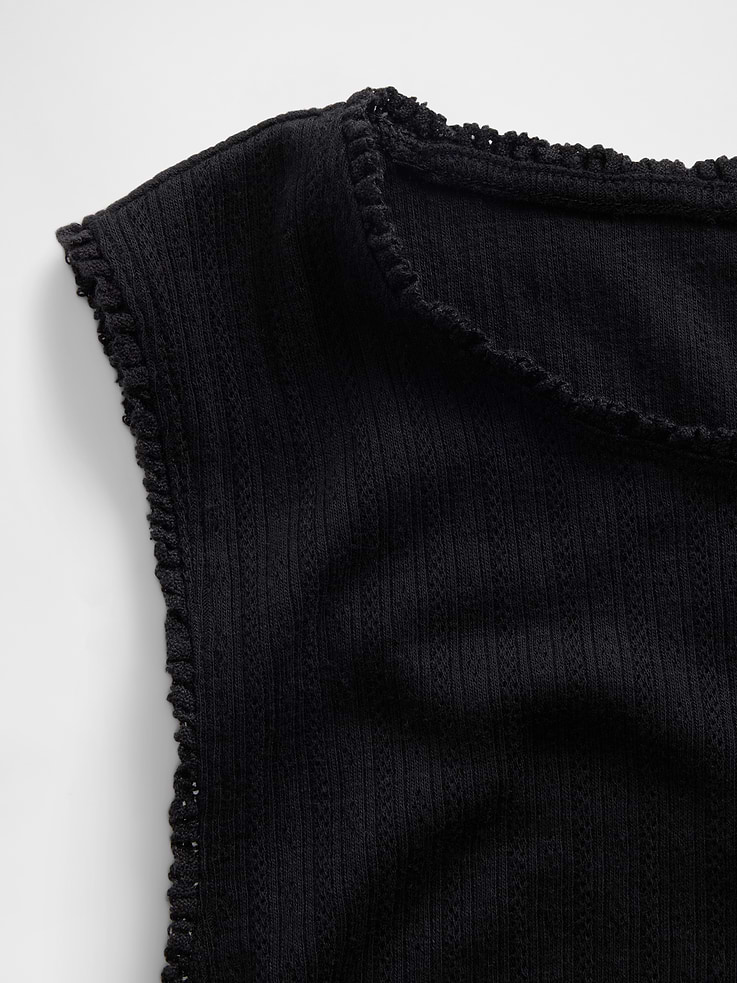 Image number 4 showing, Pointelle Shell Tank Top