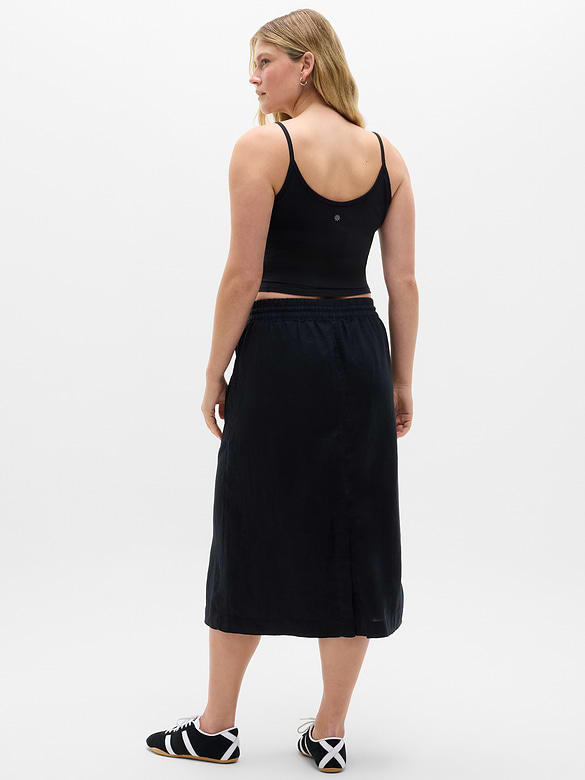 Retreat Linen Midi Skirt