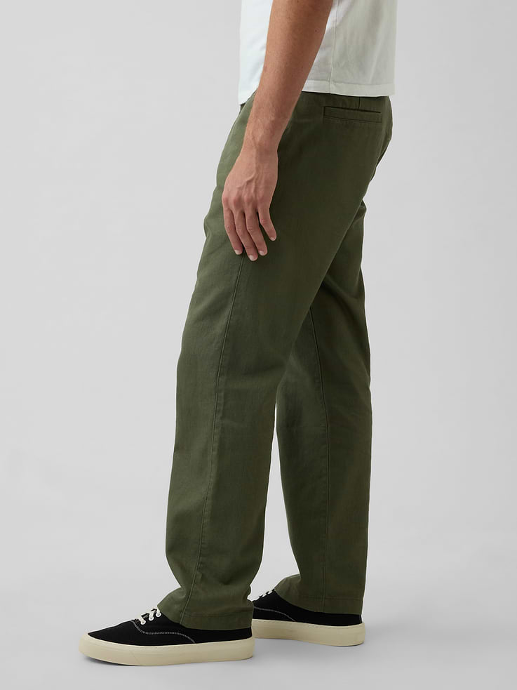 Image number 3 showing, Linen-Cotton Relaxed Straight Trousers
