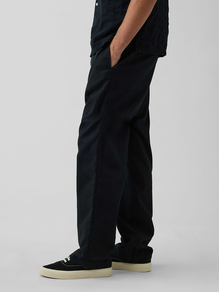 Image number 3 showing, Linen-Cotton Relaxed Taper Easy Pants