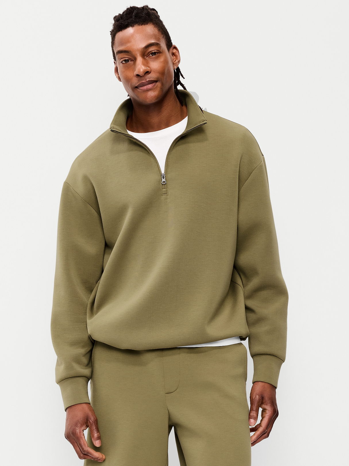 Bounce Fleece Oversized Quarter-Zip Pullover | Old Navy