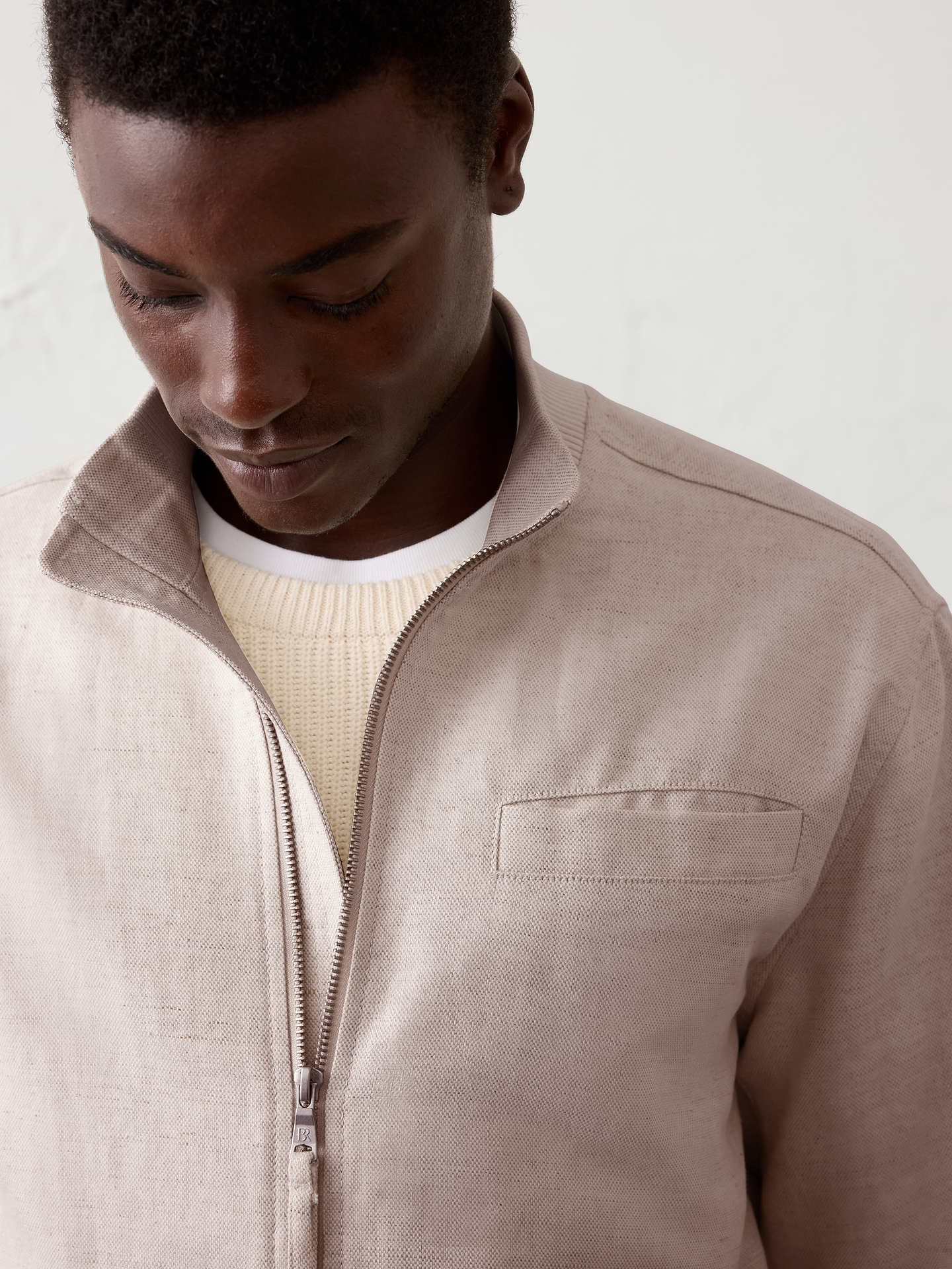 Image number 3 showing, Cotton-Linen Bomber