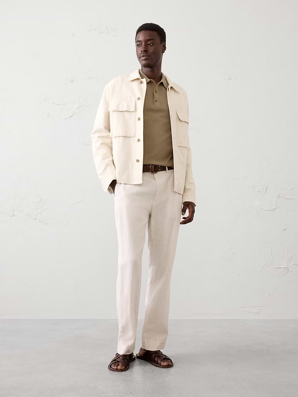Refined Textured Sweater Polo