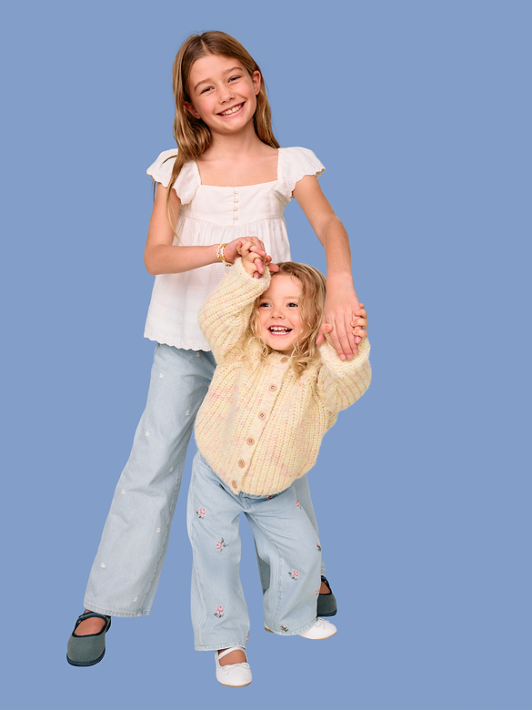 Cardigan en tricot côtelé pour toute-petite fille