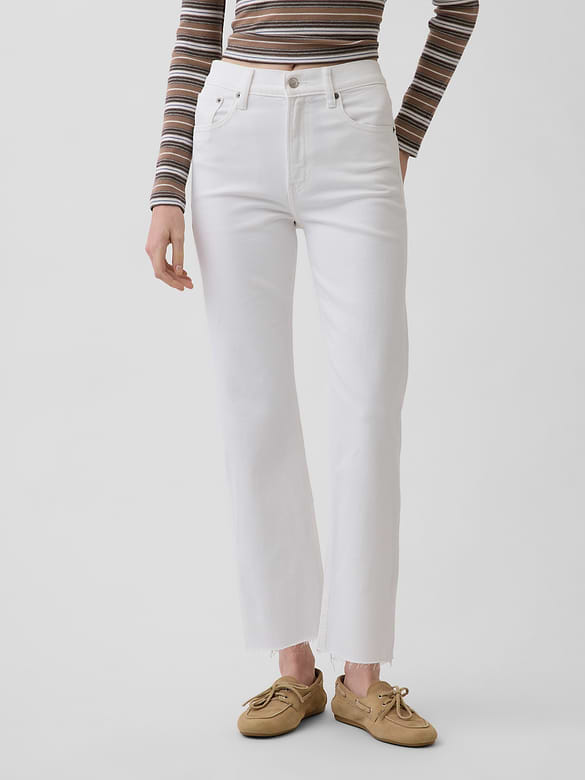 High Rise ’90s Slim Straight Crop Jeans