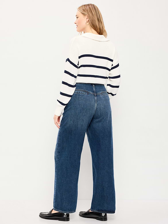 High-Waisted Baggy Wide-Leg Jeans