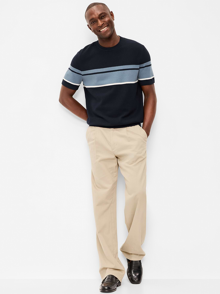 Image number 1 showing, Relaxed Color-Block Sweater T-Shirt