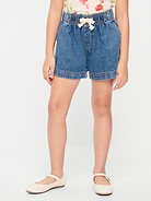 Image number 1 showing, High-Waisted Pull-On Jean Shorts for Girls