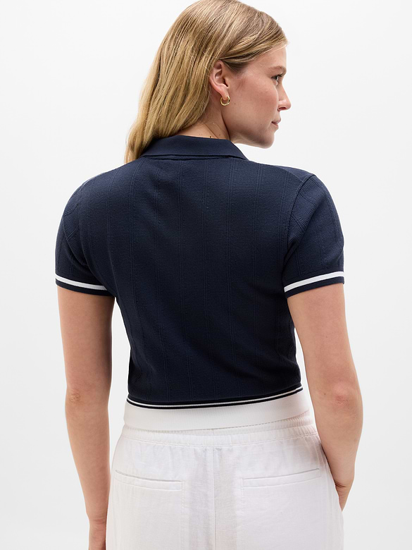 Seamless Polo Tee Sweater