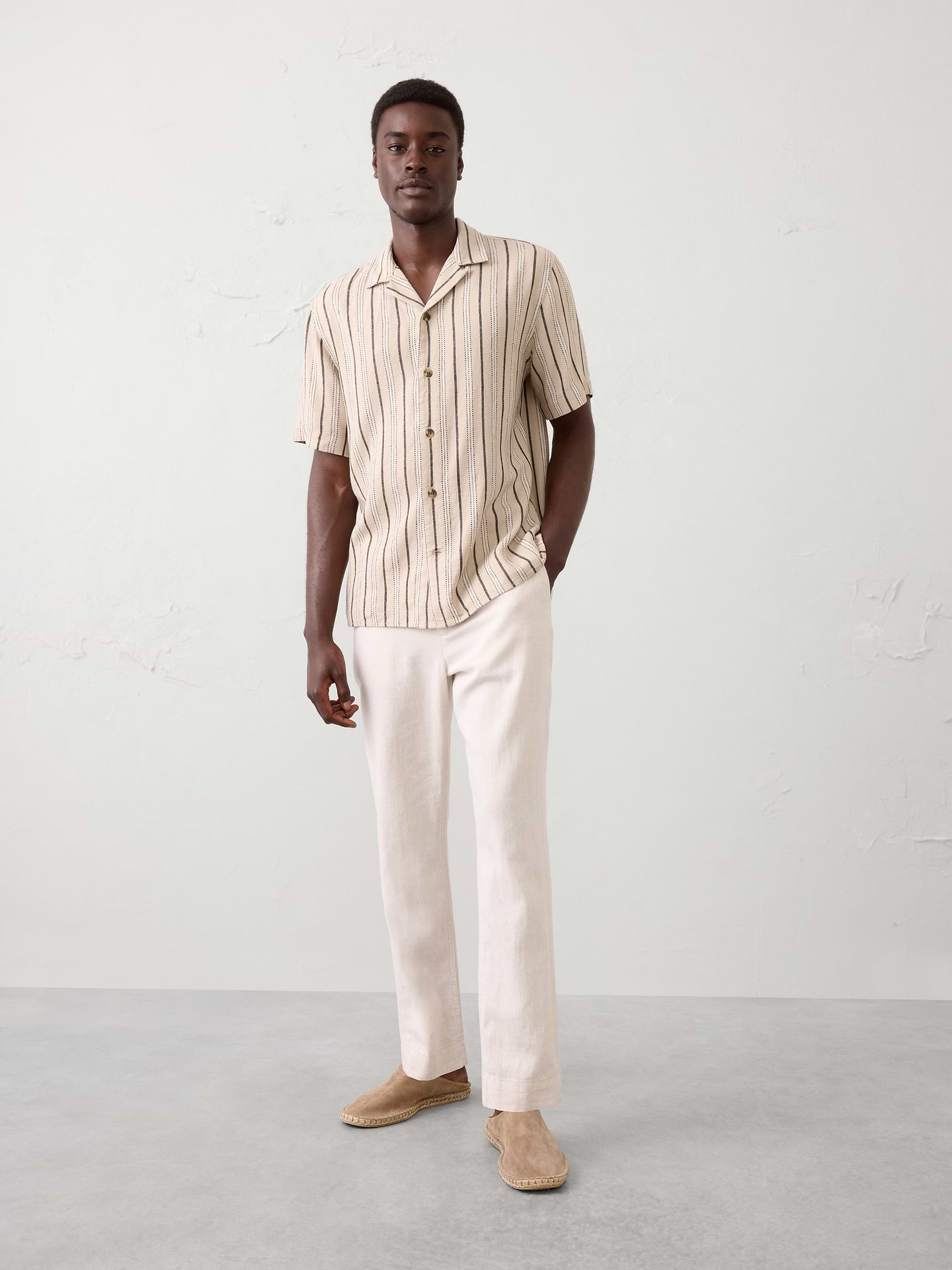 Image number 1 showing, Standard-Fit Textured Resort Shirt