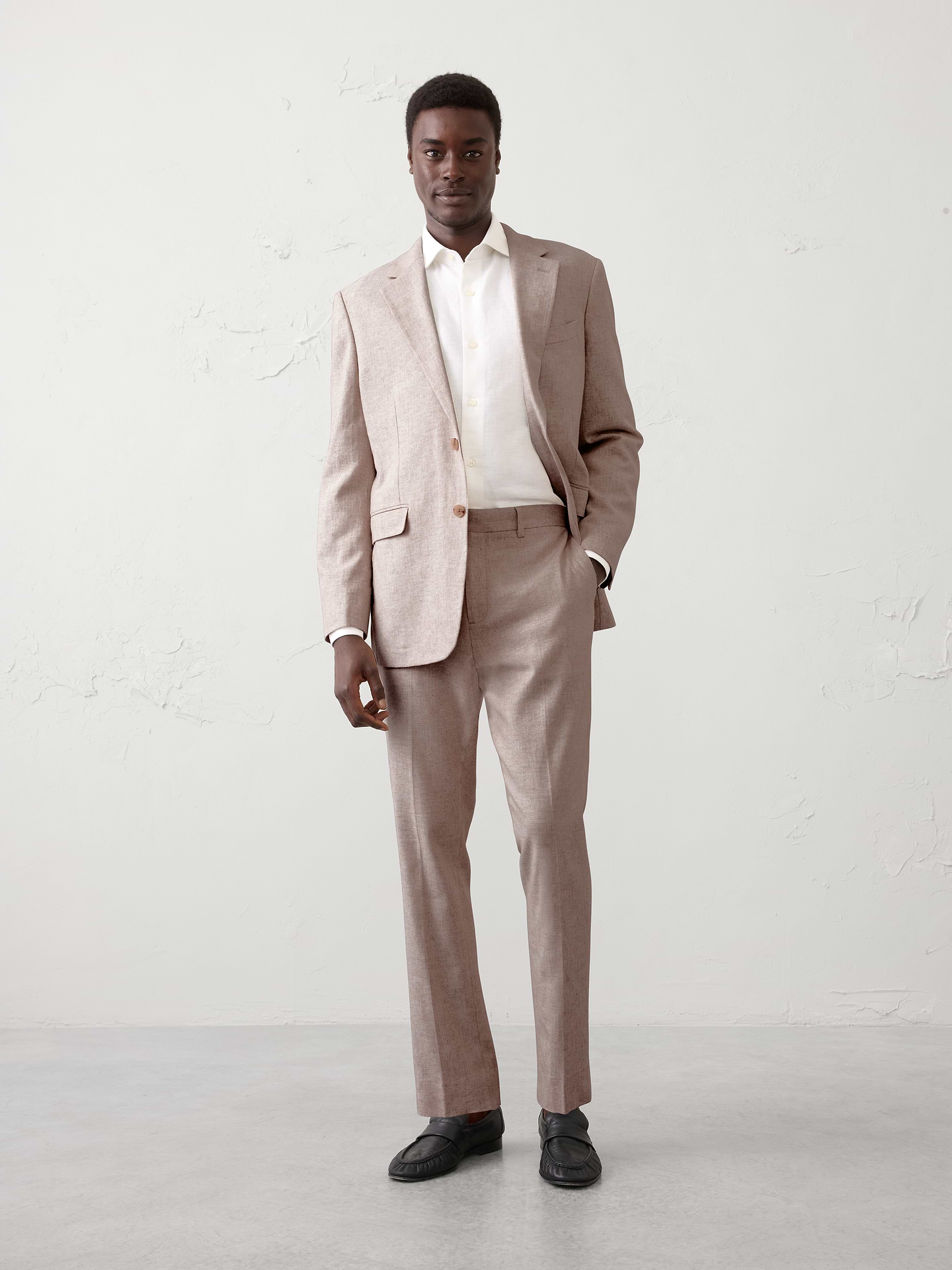 Image number 3 showing, Linen-Blend Herringbone Suit Jacket