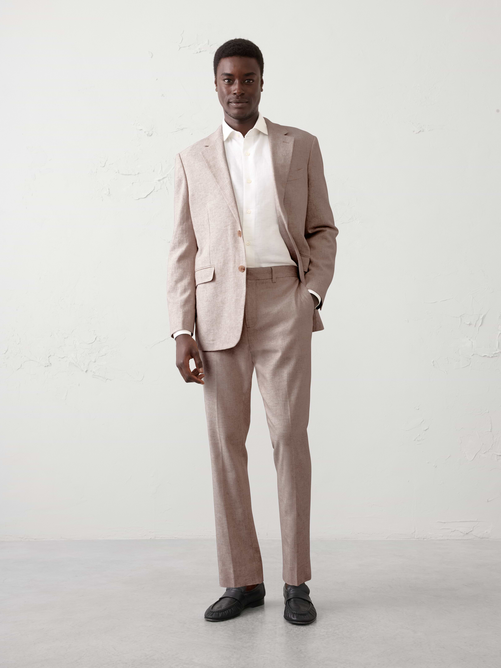 Linen-Blend Herringbone Suit Jacket | Banana Republic Factory