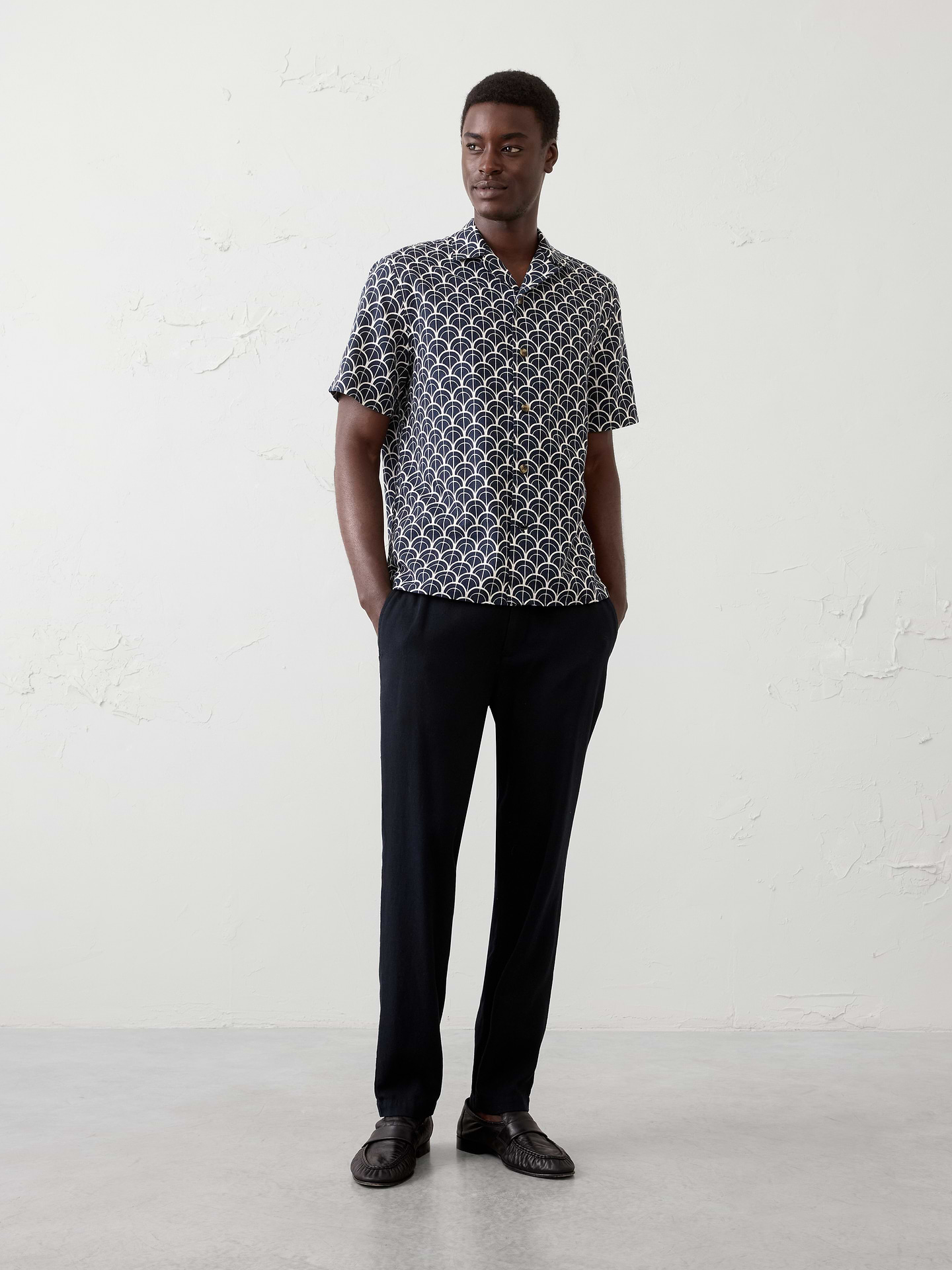 Image number 1 showing, Standard-Fit Textured Resort Shirt