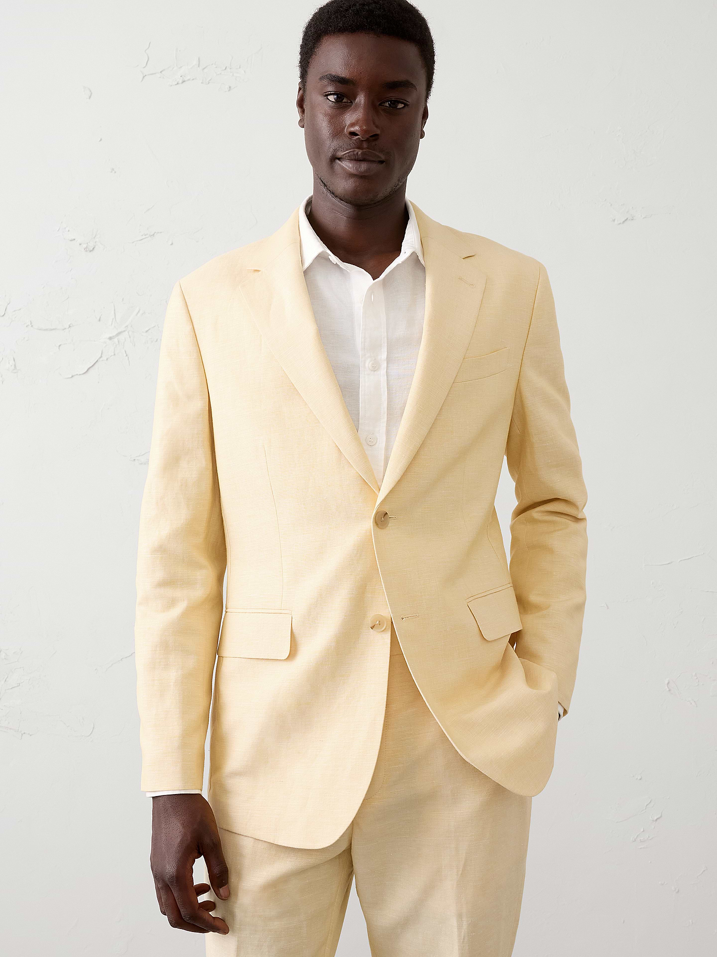 Image number 1 showing, Linen-Blend Suit Jacket
