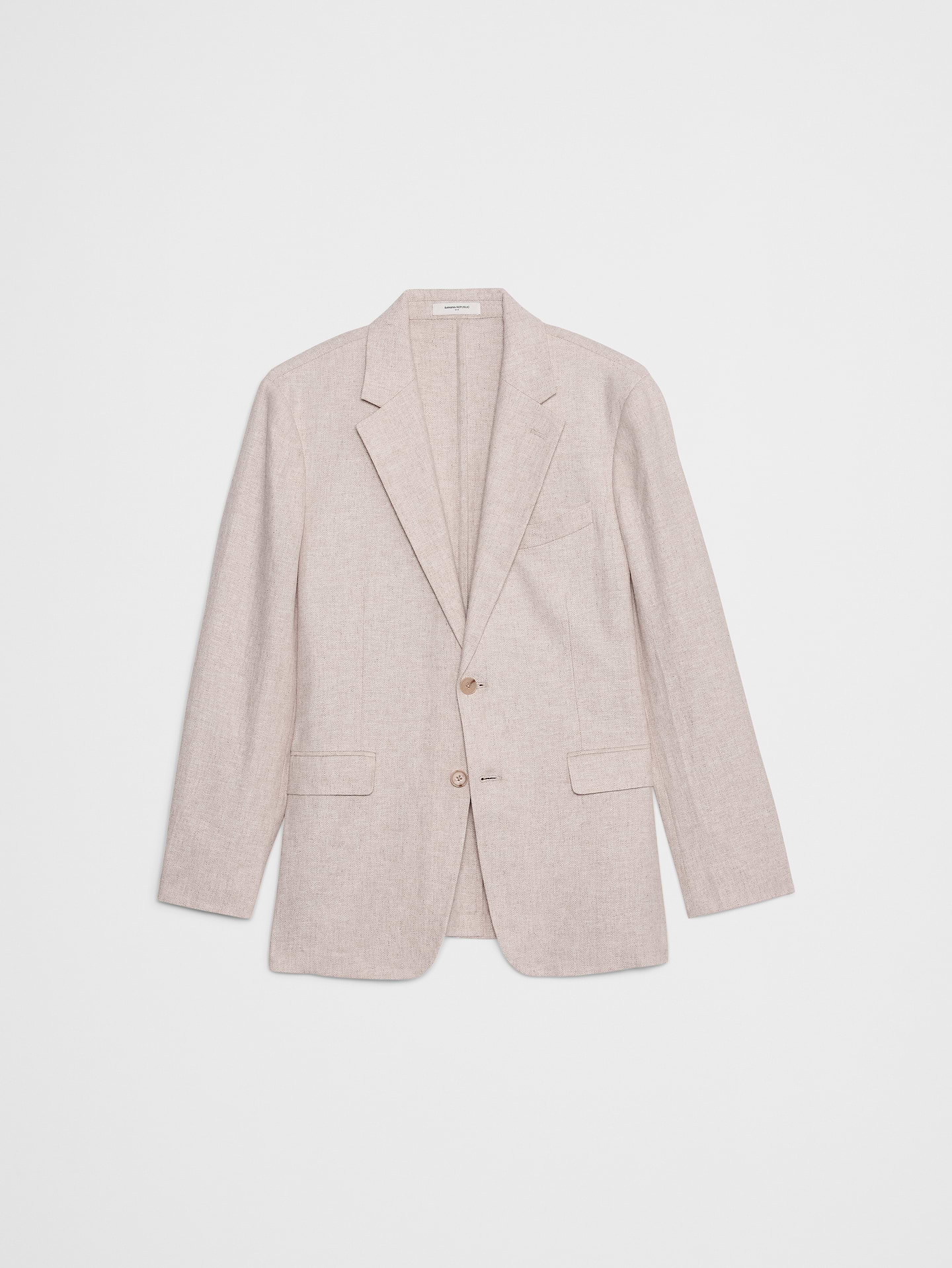 Image number 4 showing, Linen-Blend Herringbone Suit Jacket