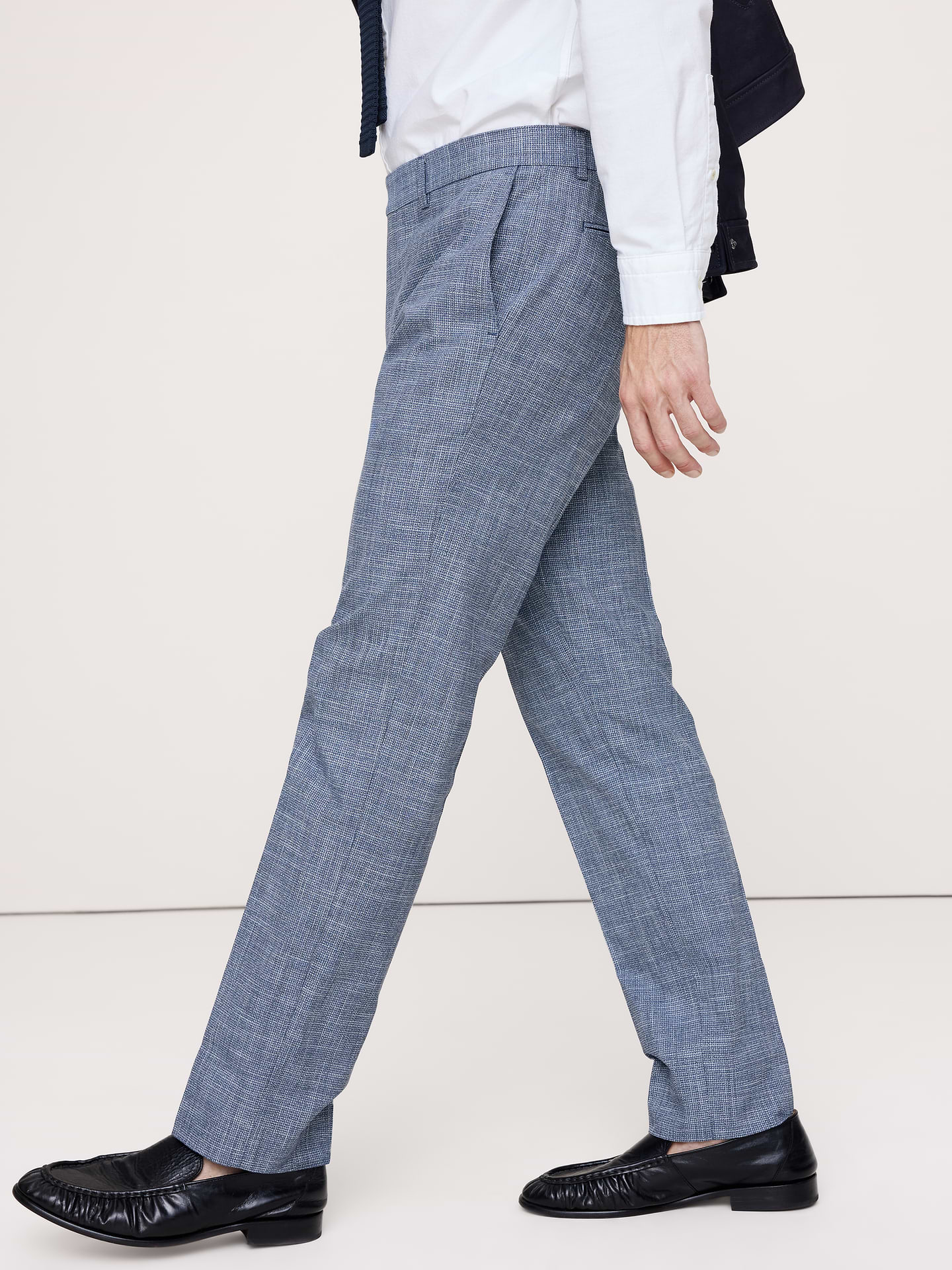 L'image numéro 3 présente Pantalon habillé infroissable à coupe étroite