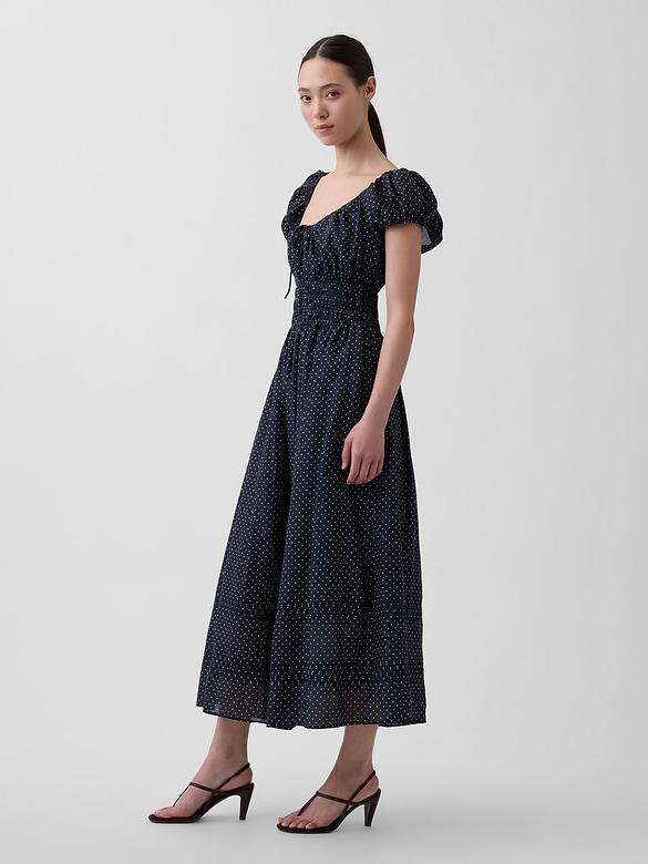 Voile Smocked-Waist Maxi Dress