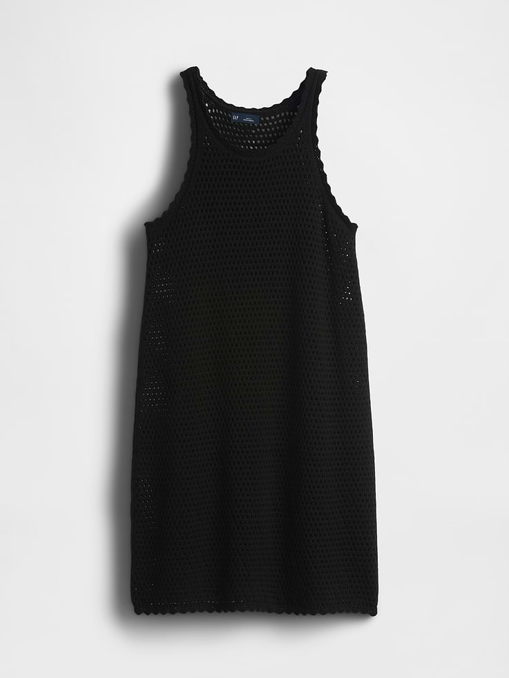 Image number 5 showing, 100% Cotton Crochet Mini Dress