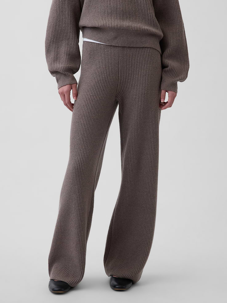 Image number 2 showing, CashSoft Shaker-Stitch Sweater Pants