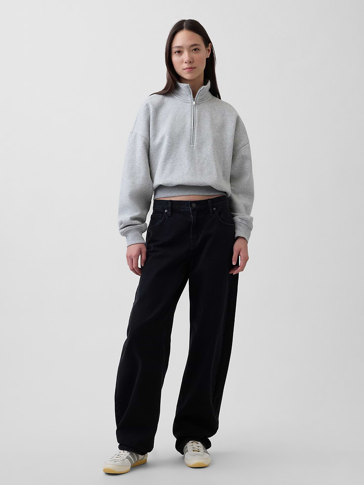 Image number 2 showing, VintageSoft Oversized Half-Zip Wedge Pullover