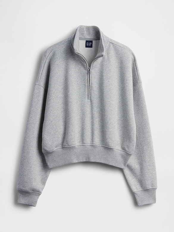 VintageSoft Oversized Half-Zip Wedge Pullover